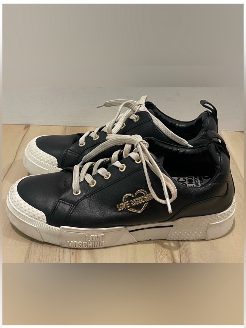 Love Moschino black leather Sneakers